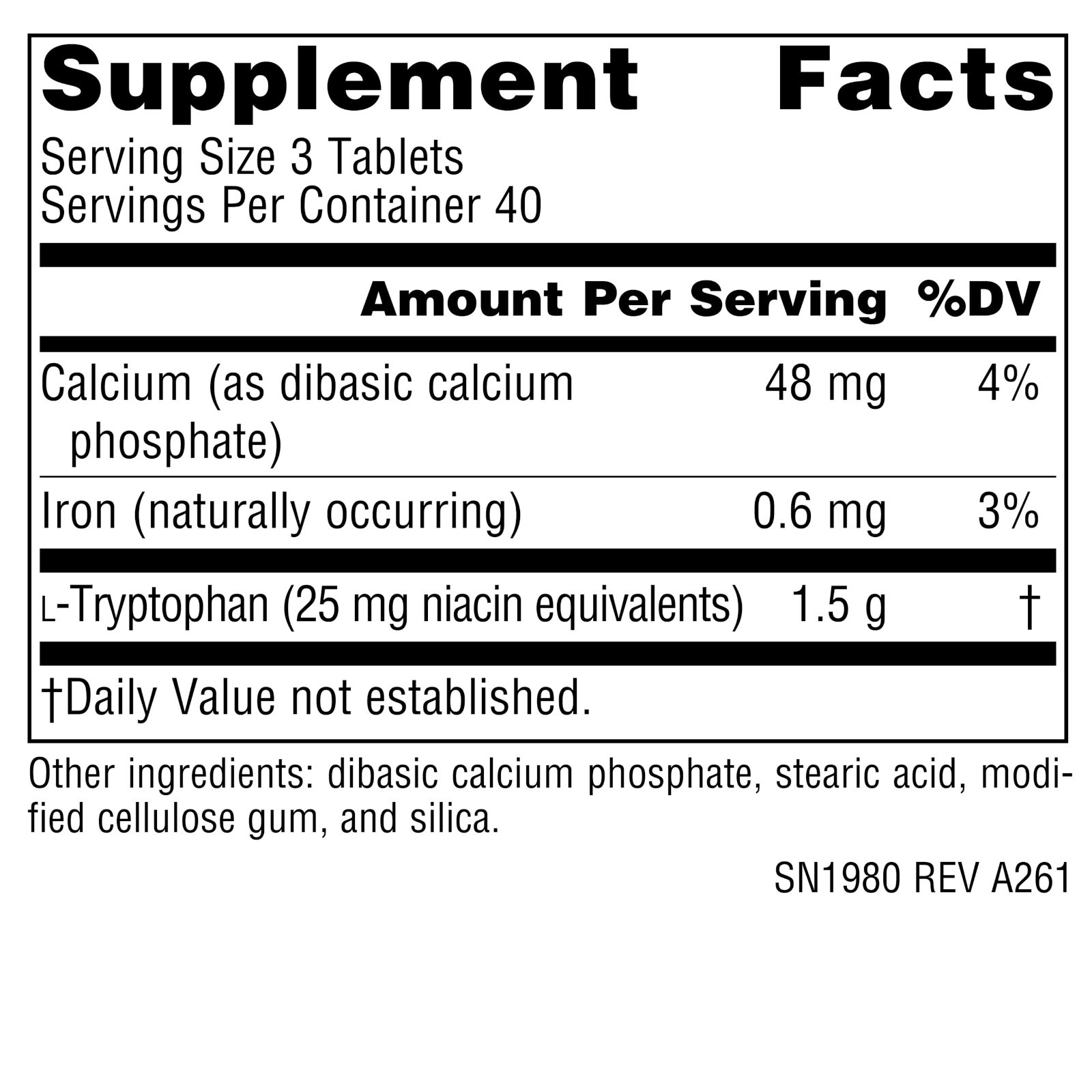 L-Tryptophan 500mg for Mood Support, Relaxation & Sleep Aid – 120 Tablets