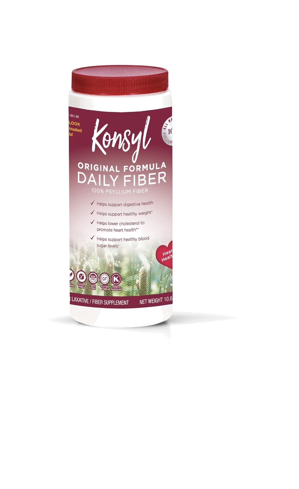KONSYL PHARMACEUTICALS Original Formula 100% Psyllium Fiber( Pack of 2)