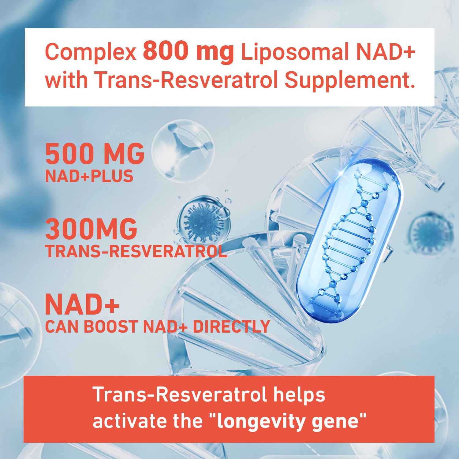 120pcs NAD+ – for Anti-Aging, DNA Repair, Energy Production, Cellular Metabolism