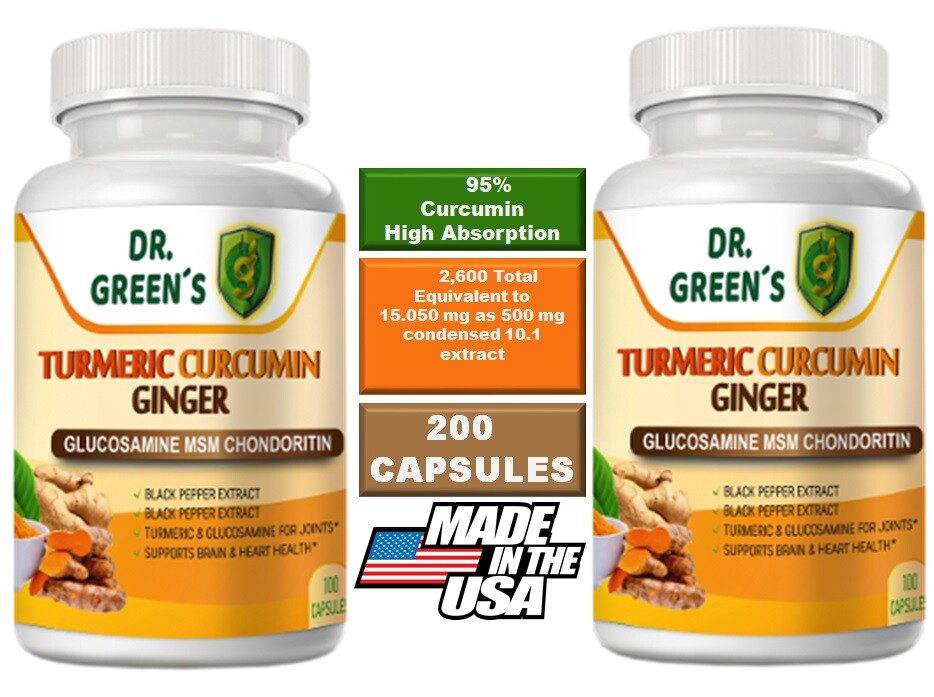 Turmeric Curcumin With Bioperine 95% Curcuminoids 15,050mg EXTRACT Tumeric 200
