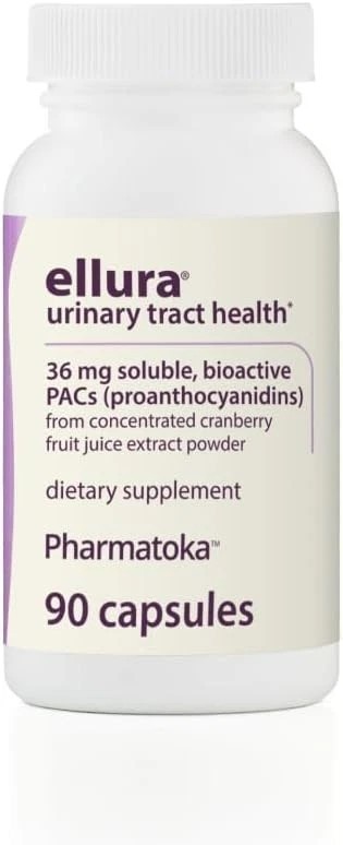 Ellura 36mg Cranberry Capsules 90ct – UTI Support Supplement – EXP – 22/01/2028