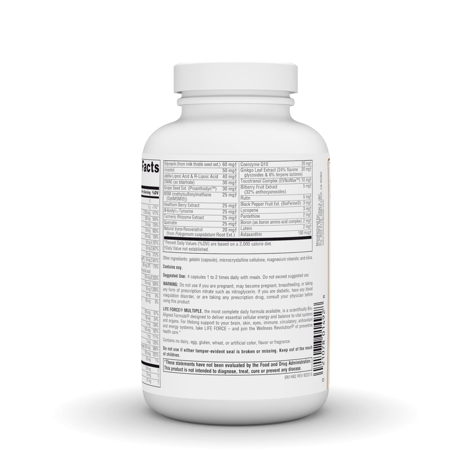 Source Naturals Life Force Multiple, Energy 180 Count (Pack of 1), 12105025