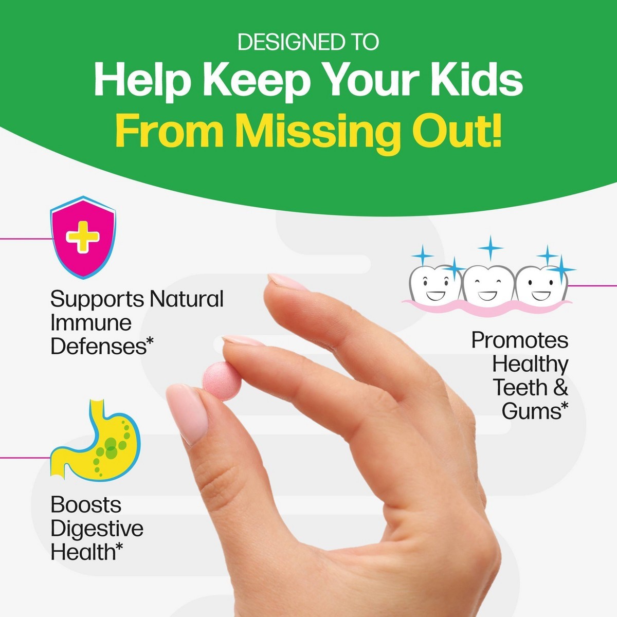 Culturelle Kids Daily Probiotic Chewable Tablets – Berry – 30ct