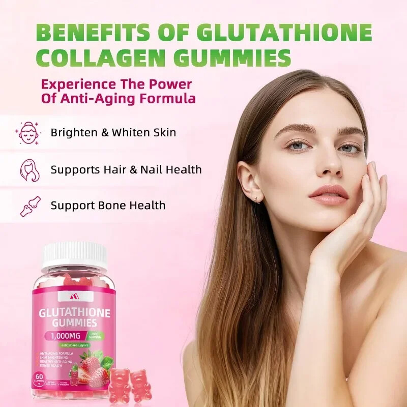 Collagen Glutathione Gummies Supplement 60 Capsules