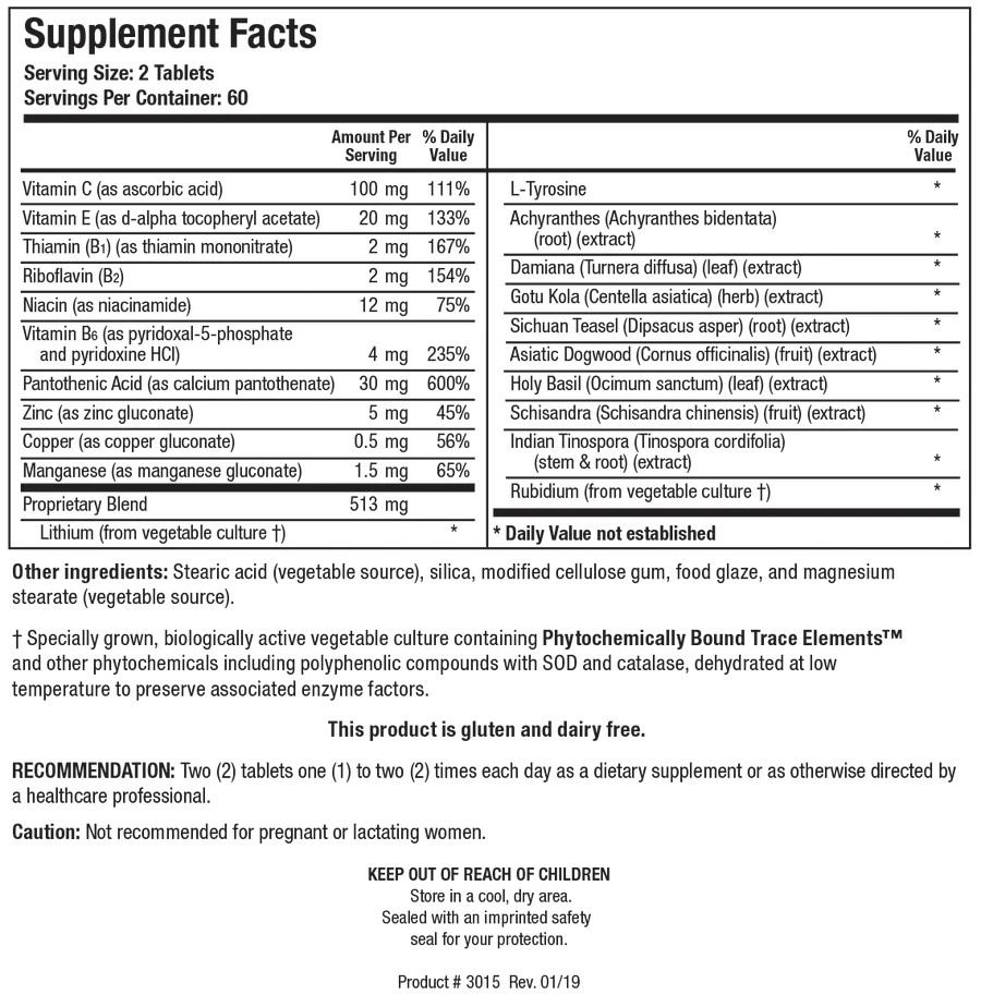 Biotics Research ADHS 240 Tablets Adrenal Support Exp – 12/2027