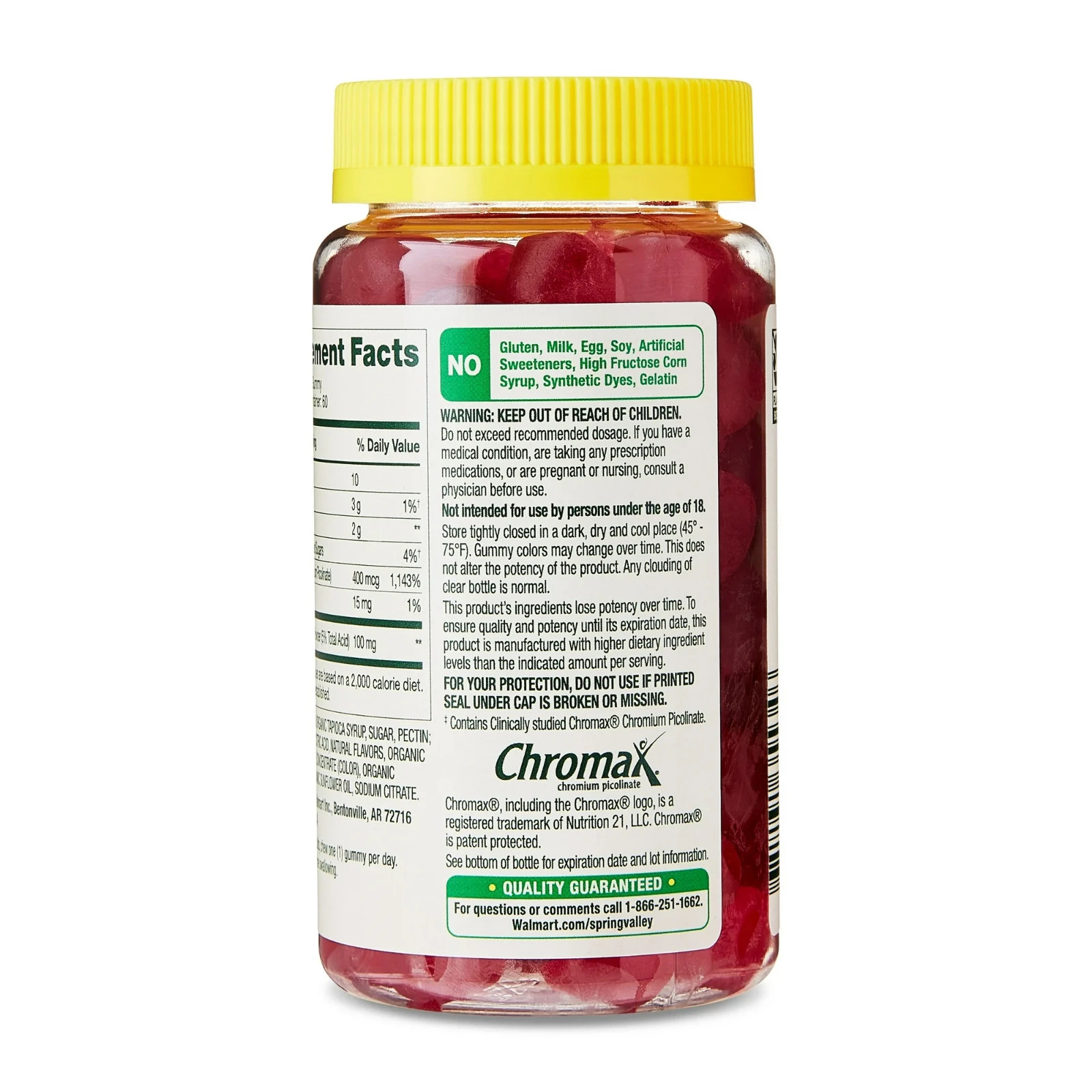 Spring Valley Non GMO Weight Management Dietary Supplement Gummies, Apple, 400 M