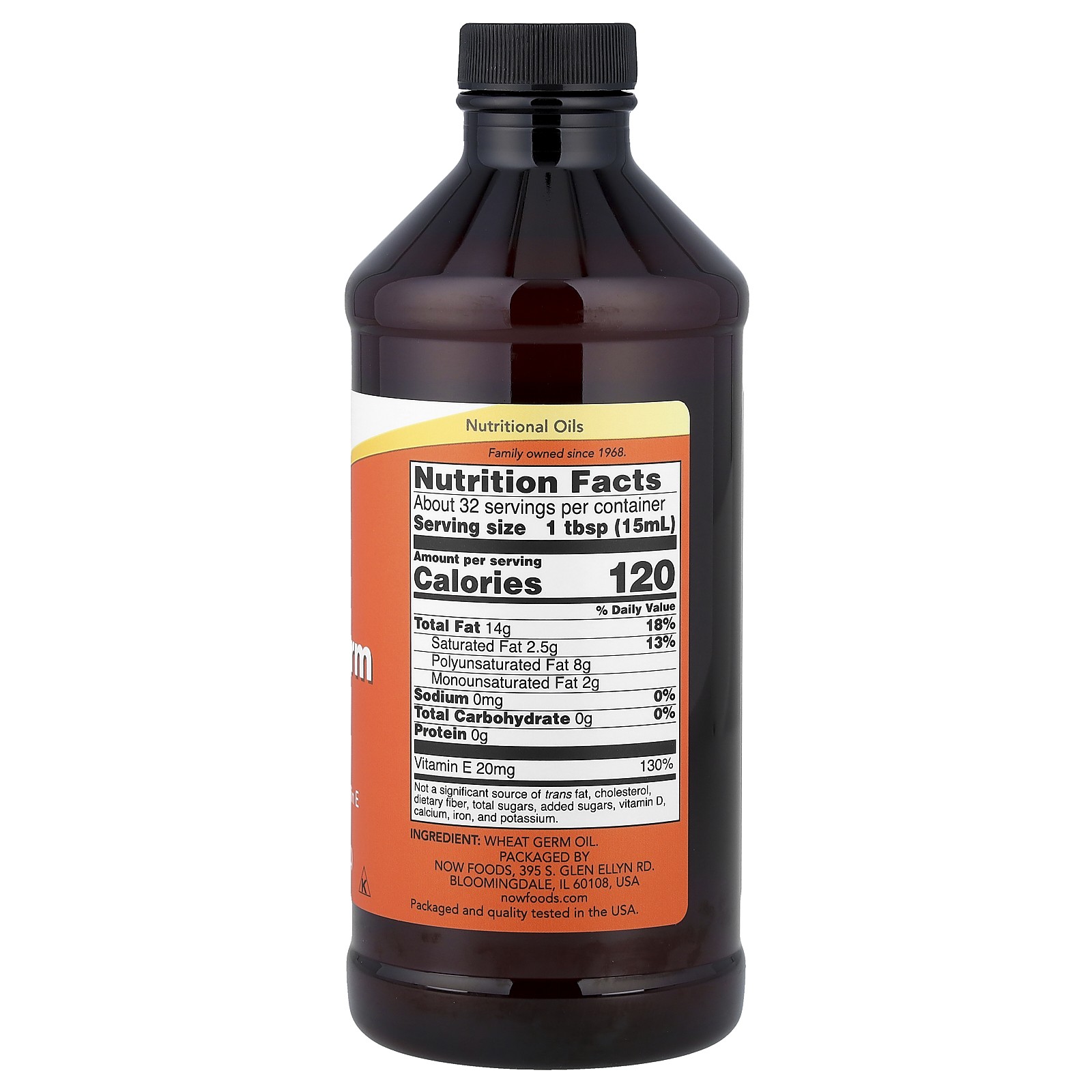 Now Foods Wheat Germ Oil 16 fl oz 473 ml GMP Quality Assured, Vegan, Vegetarian