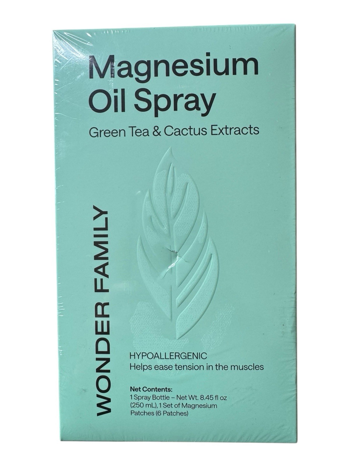 Magnesium Oil Spray for Feet and Whole Body – 8.45oz + 6 Patches – Ex: 3/28