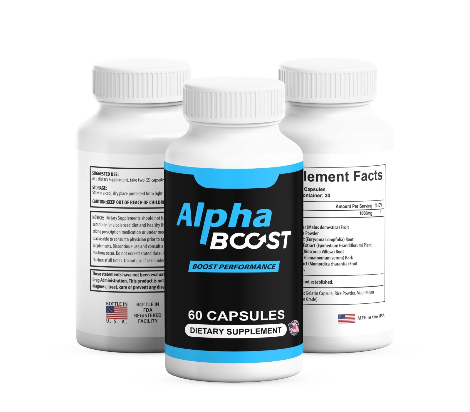 ( 6 Pack ) Alpha Boost Advanced Supplement for Men with Natural Ingredients