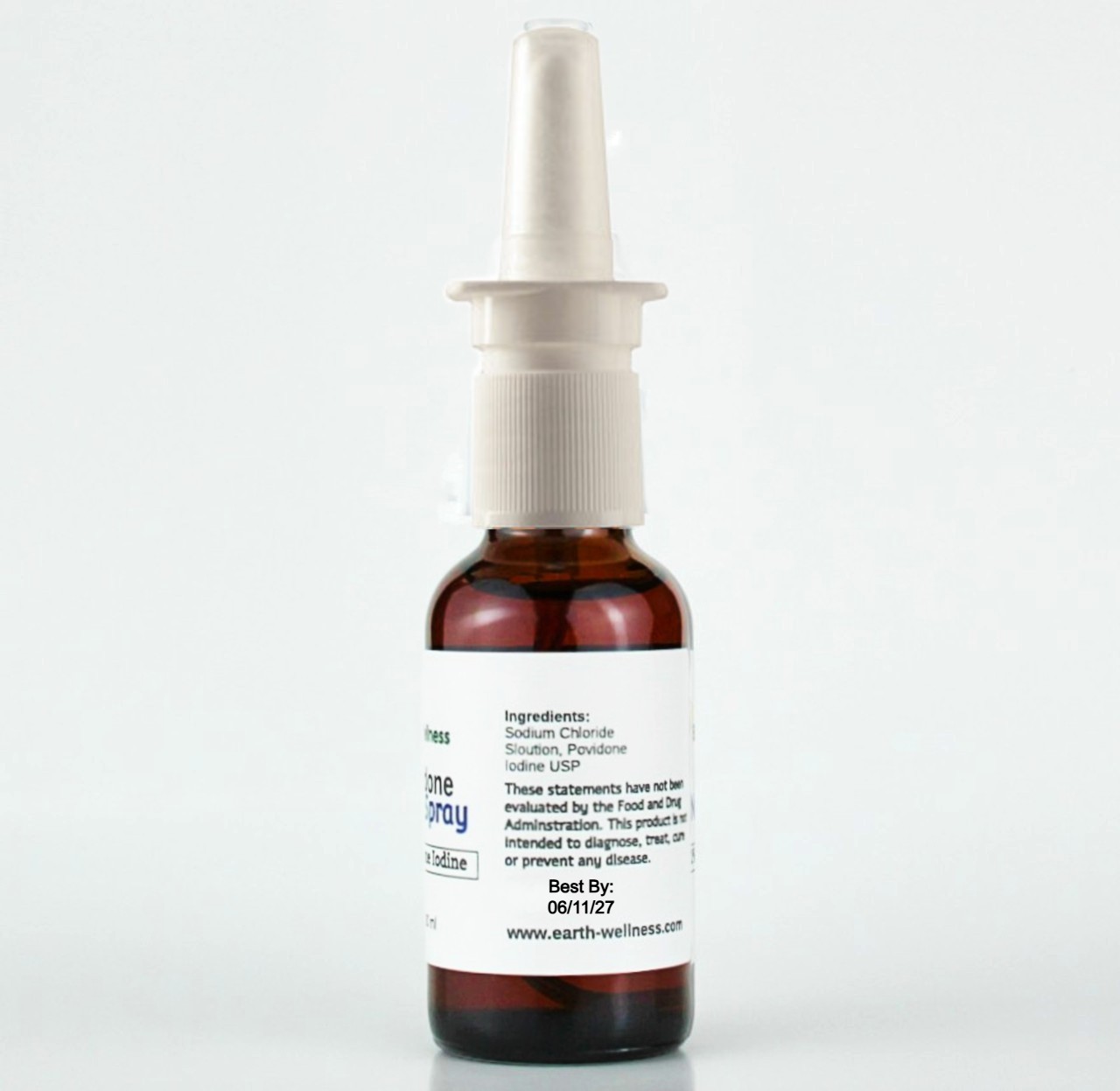 Povidone Iodine Nasal Spray with Saline x 6, Glass Bottle 1 oz, Fast Shipping