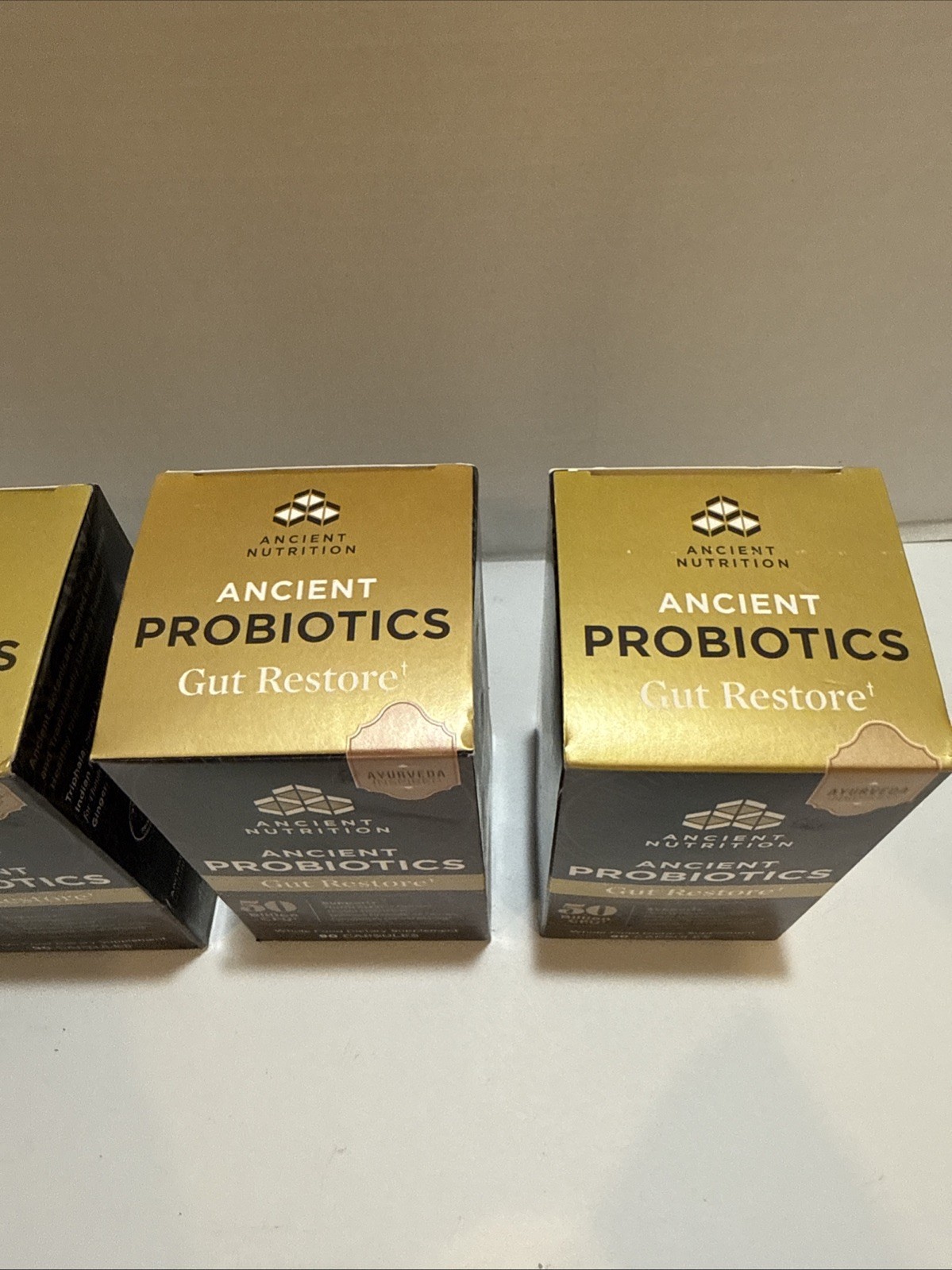 (4) Ancient Nutrition Probiotics Gut Restore Digestive 90 Capsules EXP 02/2026