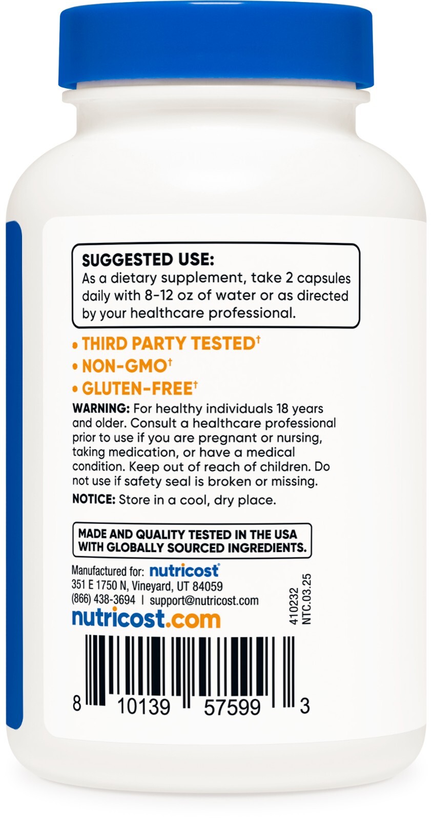 Nutricost Liposomal Vitamin C (1500mg) 120 Vegan Capsules – GMO-Free, 60 Serving
