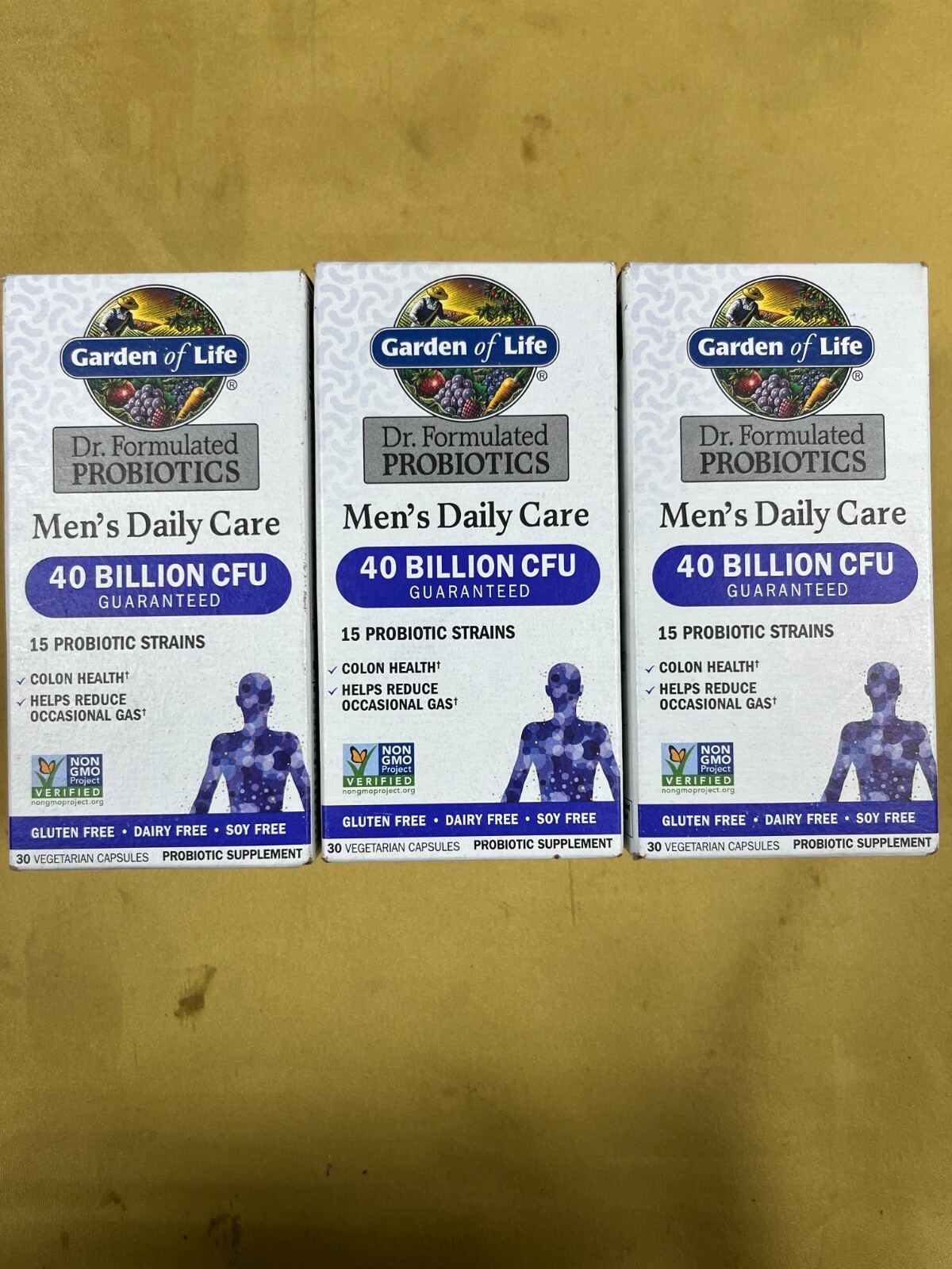 3 New Garden of Life Men’s Daily Care – 30 Capsules Each Box Exp. 12/2026+