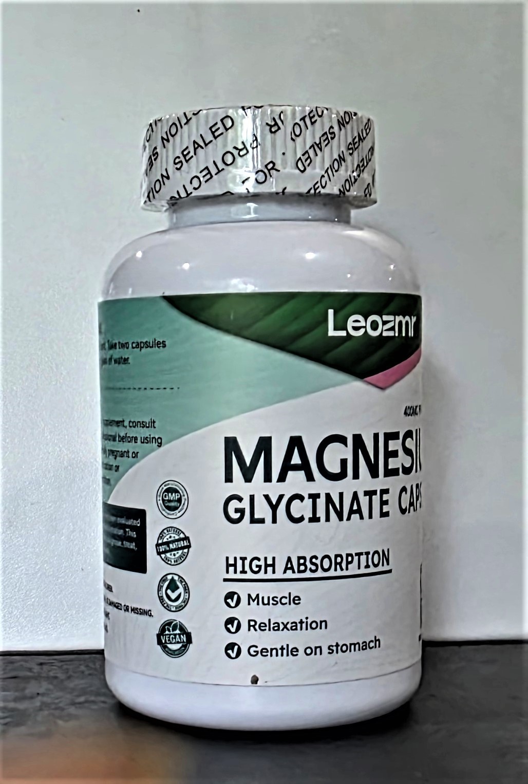 Magnesium Glycinate (400 mg) –90 vegetarian capsules-07-2027