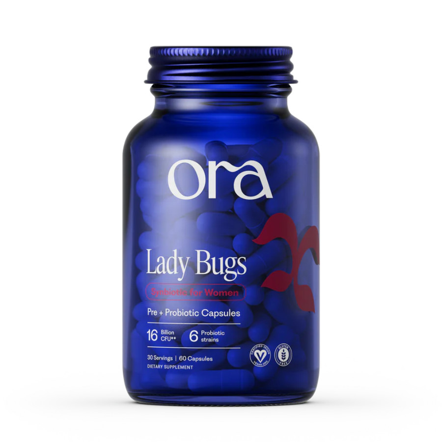 Ora Organic Lady Bugs – Pre + Probiotics for Women & Vaginal Health, 60 Capsules