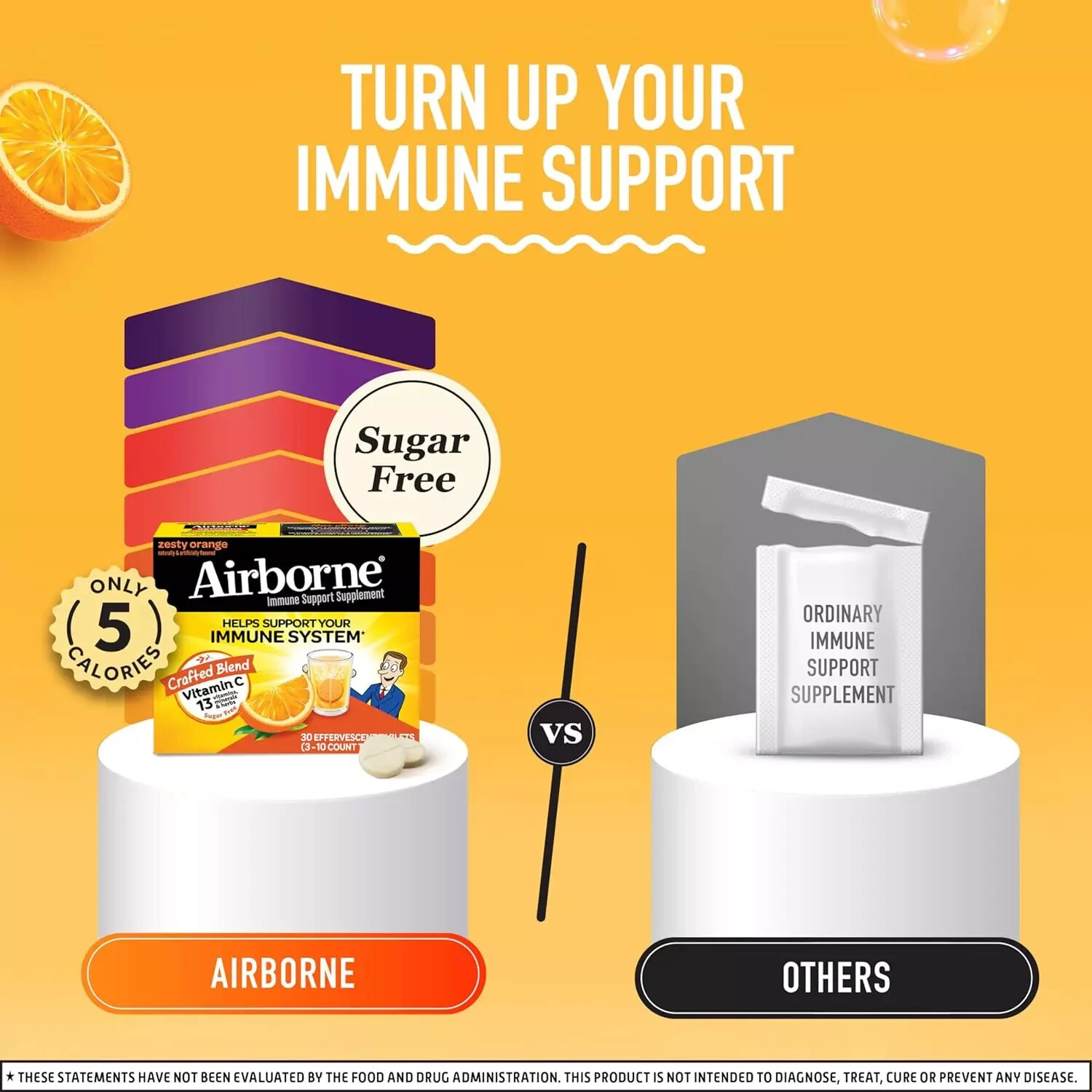 NEW 360 Count Airborne Effervescent Immune Boost Vitamin C Tablets Orange 01/25