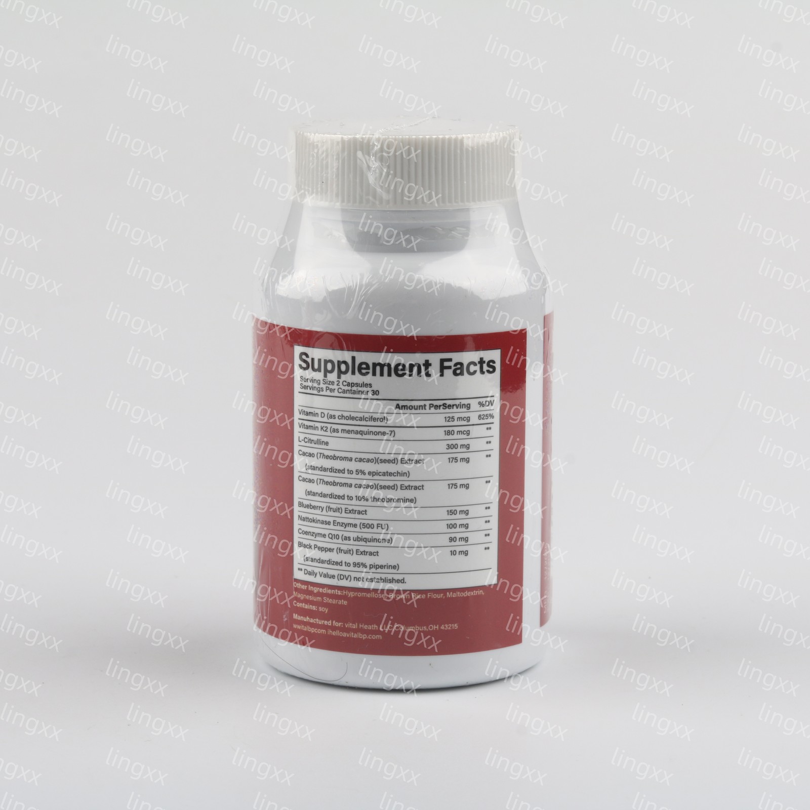 60 Capsules Vital BP Blood Pressure Support Supplement Cardiovascular Health US