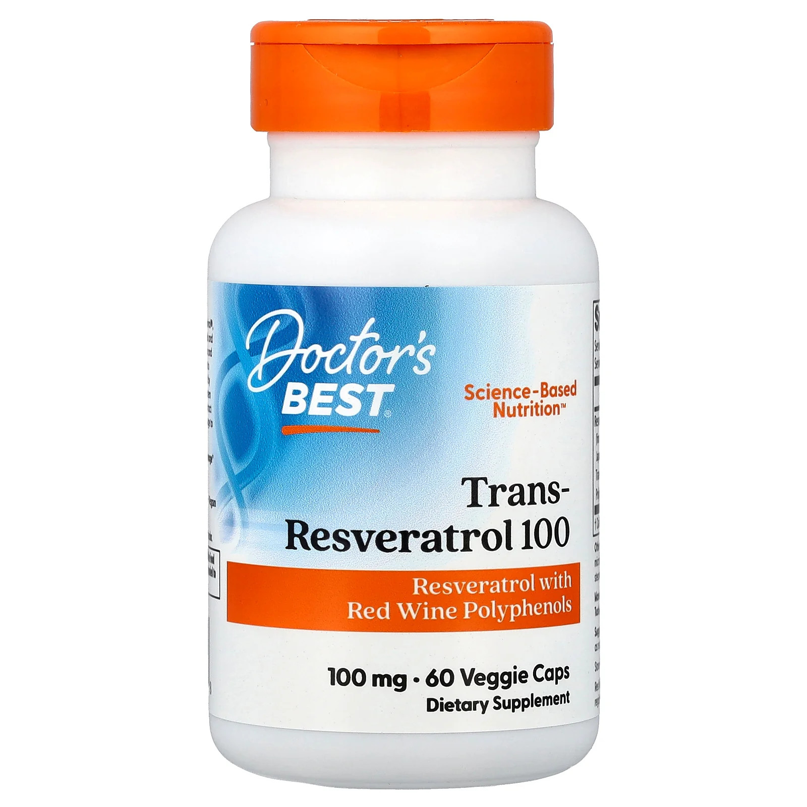 2 X Doctor’s Best, Trans-Resveratrol 100, 60 Veggie Caps