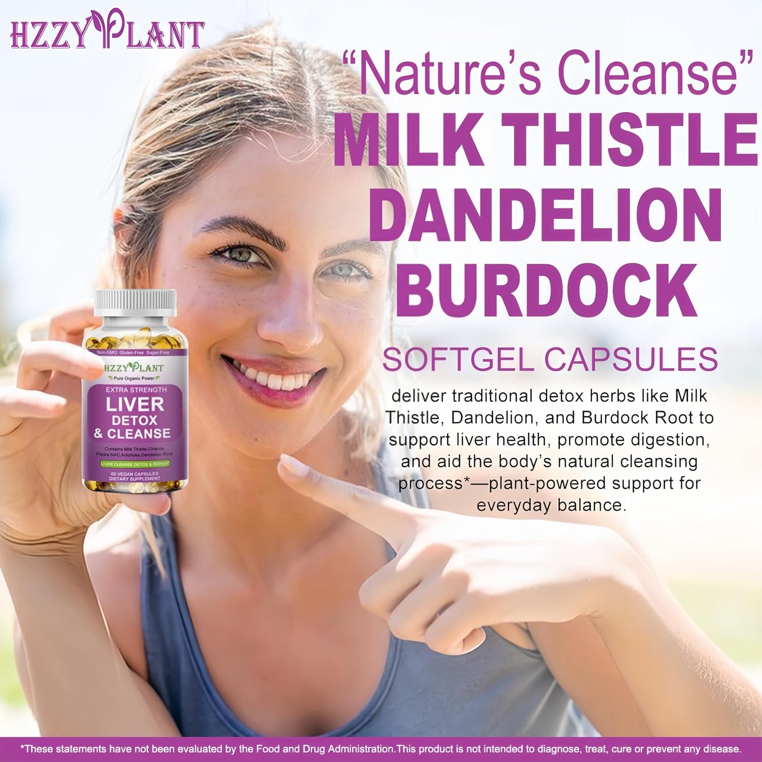 Natural Liver Support – High Absorption Detox Softgels with Dandelion Root