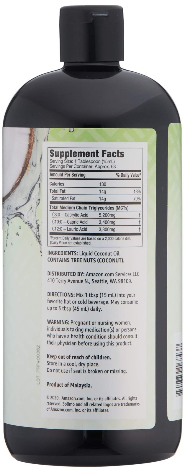 MCT Liquid Coconut Oil, Unflavored, Vegan, Gluten-Free, 32 fl oz – Healthy Cooki
