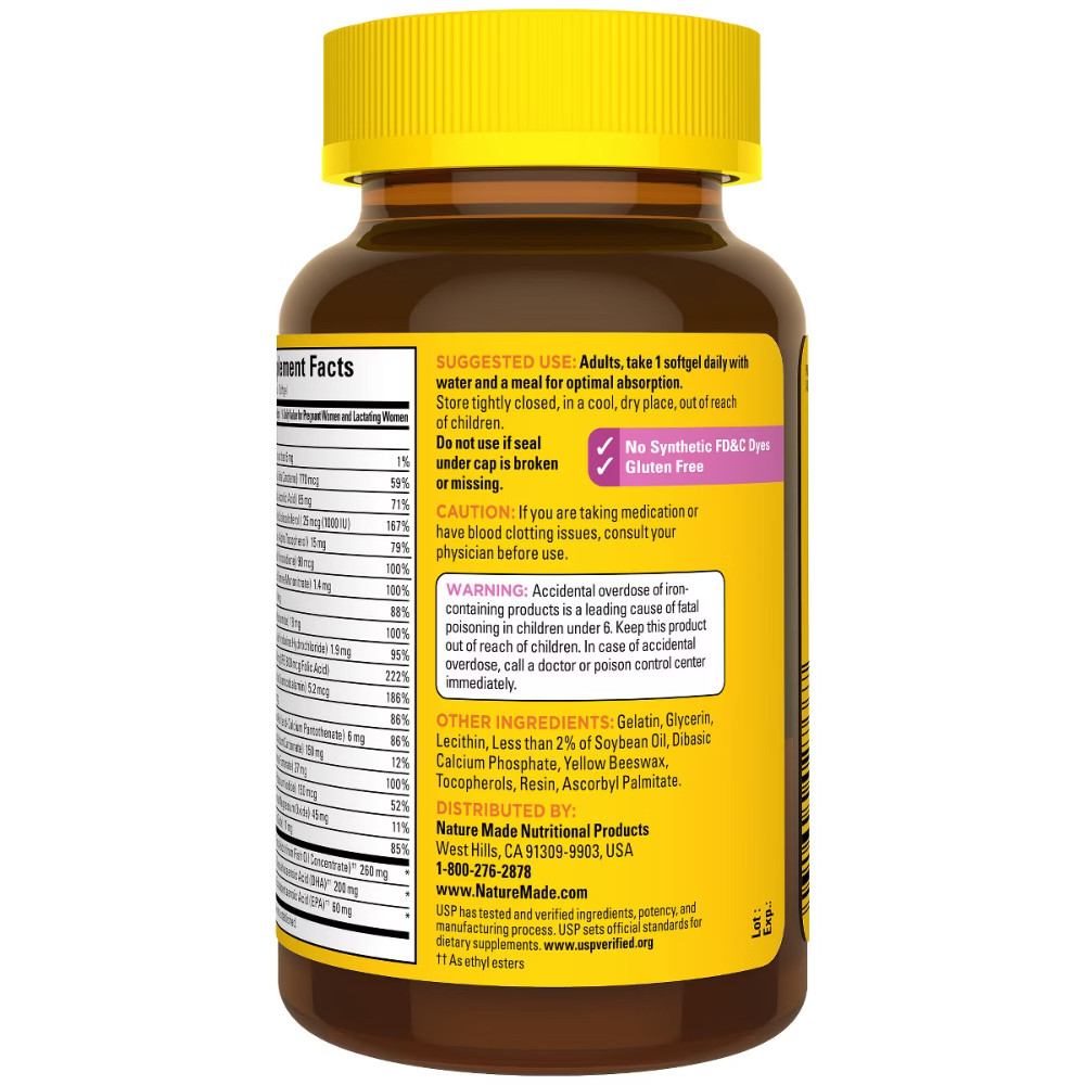 Nature Made Prenatal with Folic Acid + DHA, Prenatal Vitamin