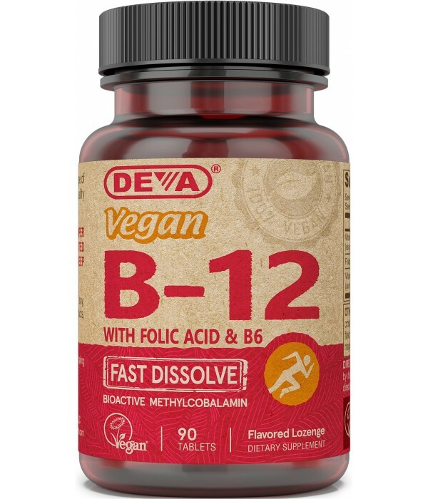Deva Fast Dissolve B-12 with B-6 & Folic Acid,Methylcobalamin:1000 mcg 90 Tablet