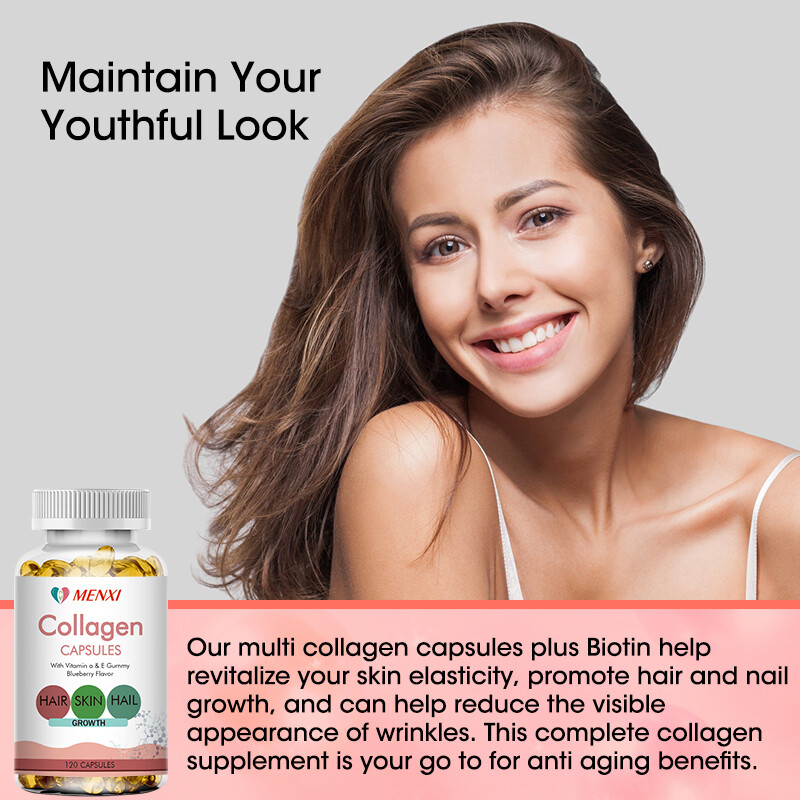 100% Natural Multi Collagen Peptides Anti Aging Skin Collagen Pills 120/60pcs