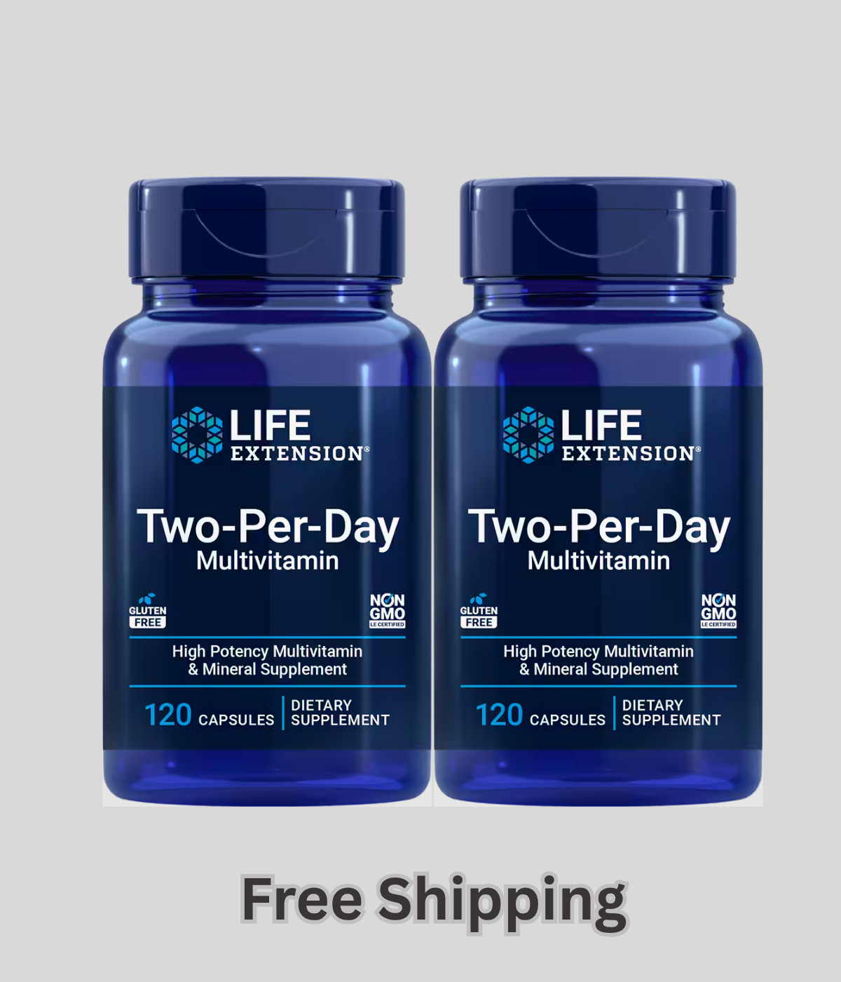2 X Life Extension Two-Per-Day Multivitamin (120Caps) Over 25 Vitamins Minerals