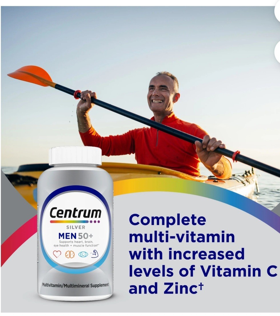 Centrum Silver Men 50+ Complete Multivitamin Multimineral 100 Tablets