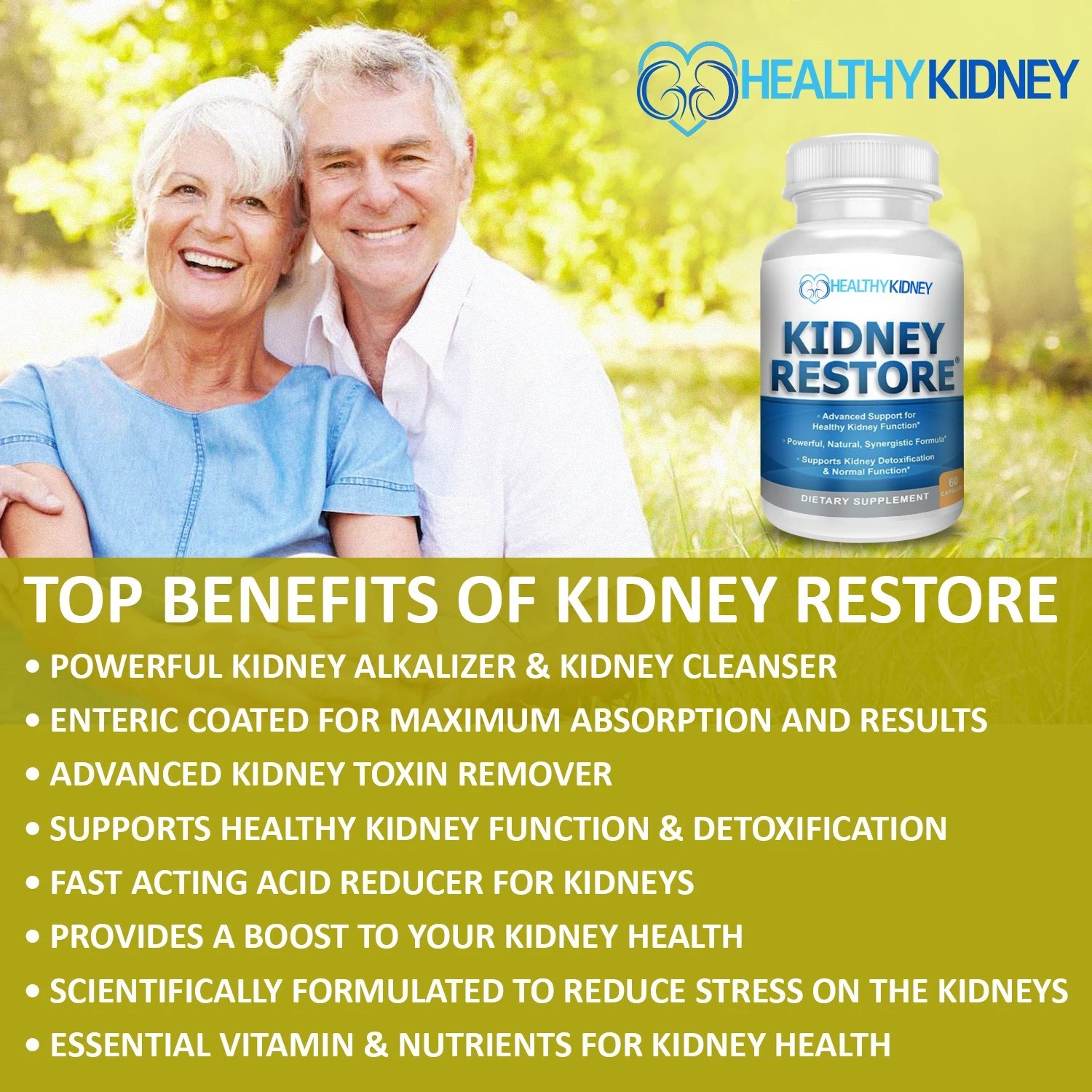 1-5 Pack Kidney Restore Support Detox Cleanse Complete Flush Natural Supplement