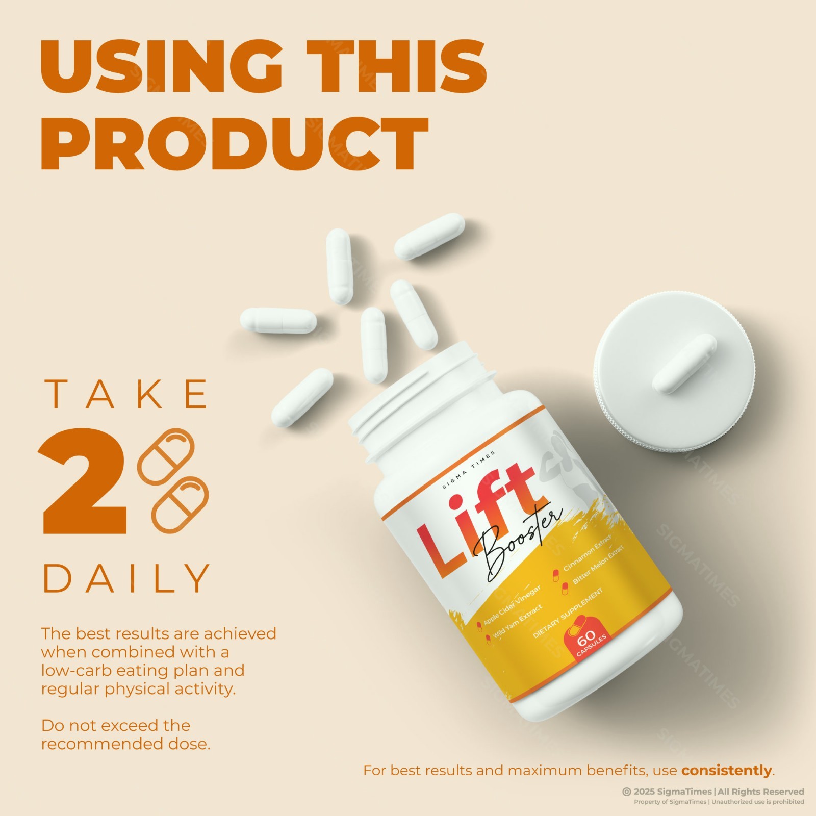 Lift Booster Capsules – Supports Metabolism & Natural Weight Loss – 5 Pack