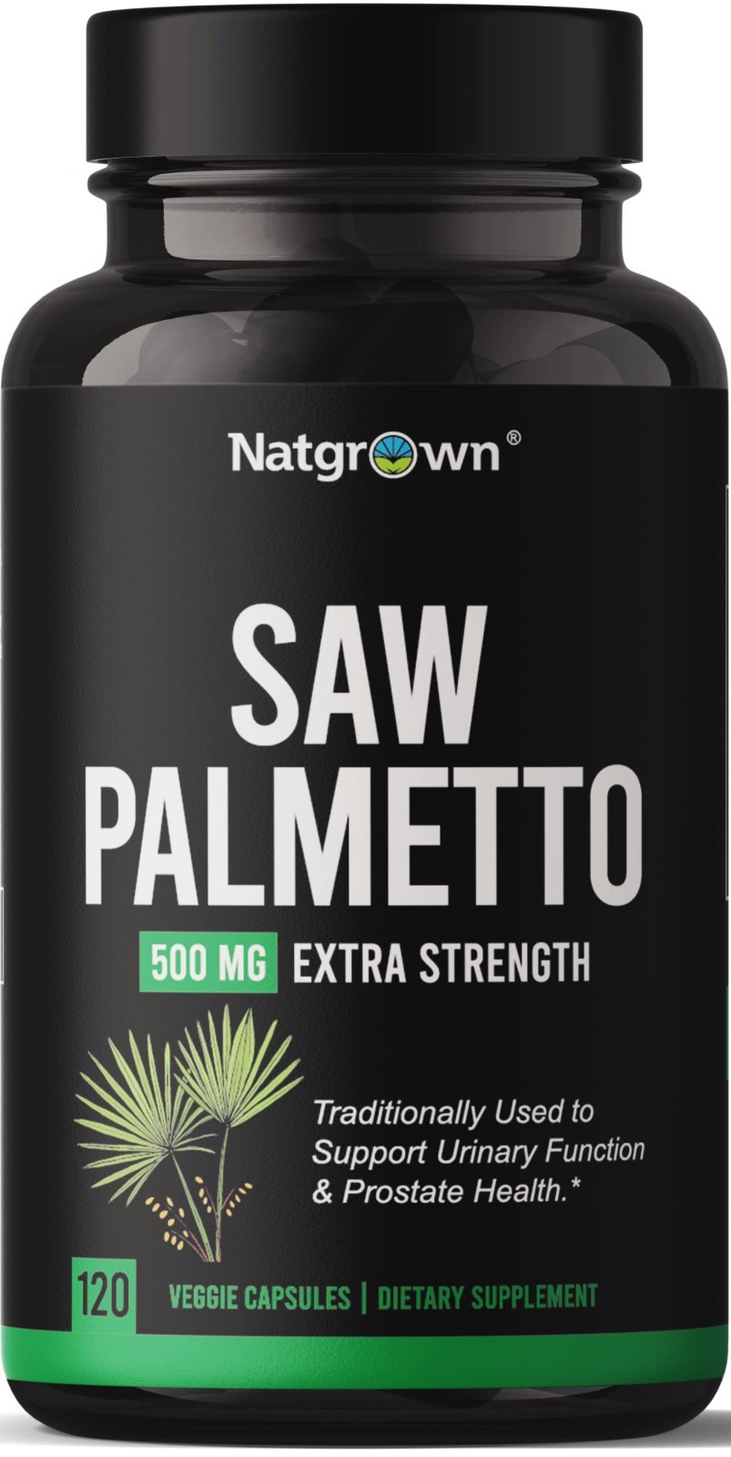 Saw Palmetto 500mg for Men – Prostate Health, DHT Blocker, Urinary Support, 120