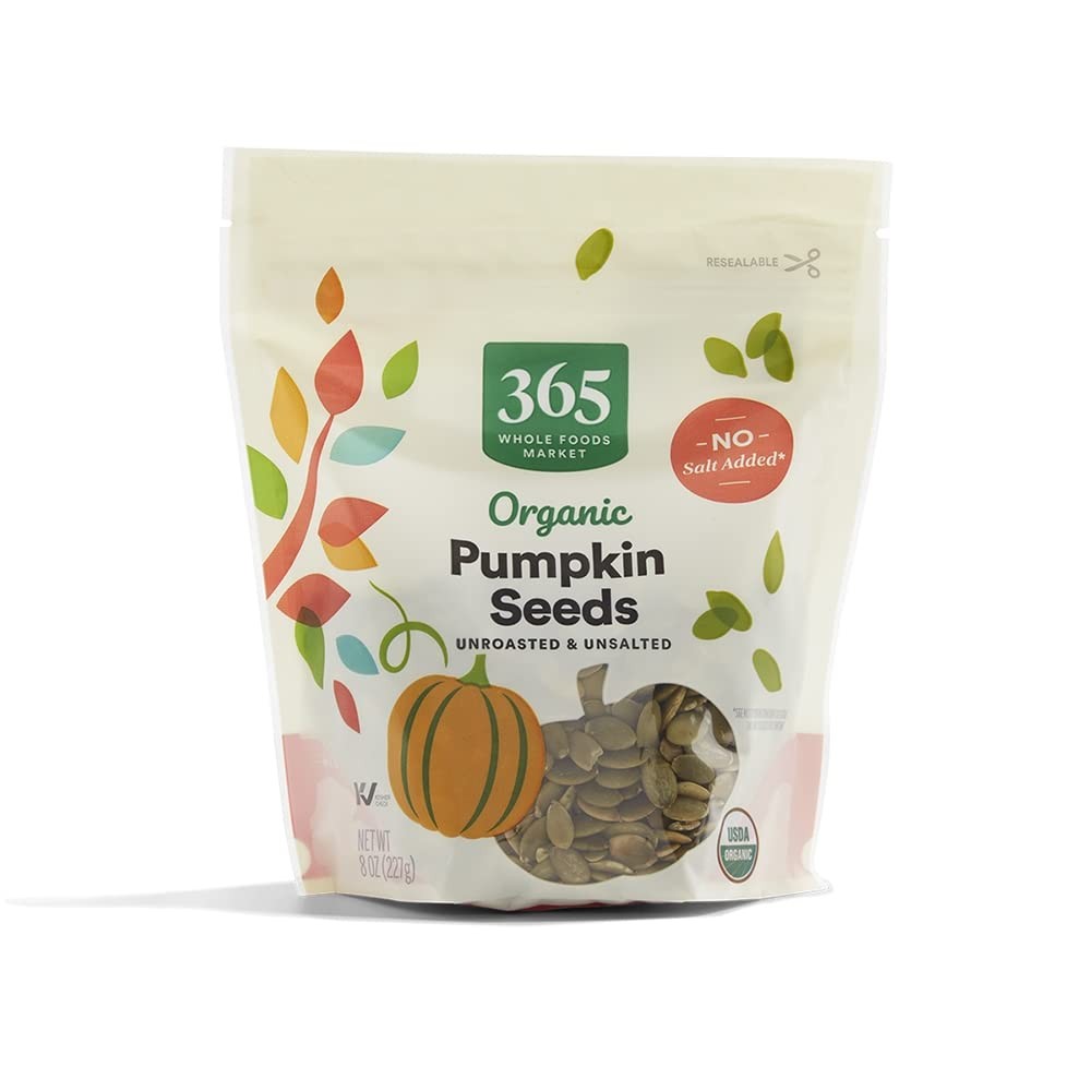 365 by Whole Foods Market, Organic Pumpkin Seeds, 8 Ounce 8 (Pack of 1)