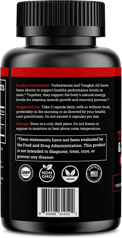 Black Forest Turkesterone Supplement 500mg Capsule (Max Purity 95% Extract)