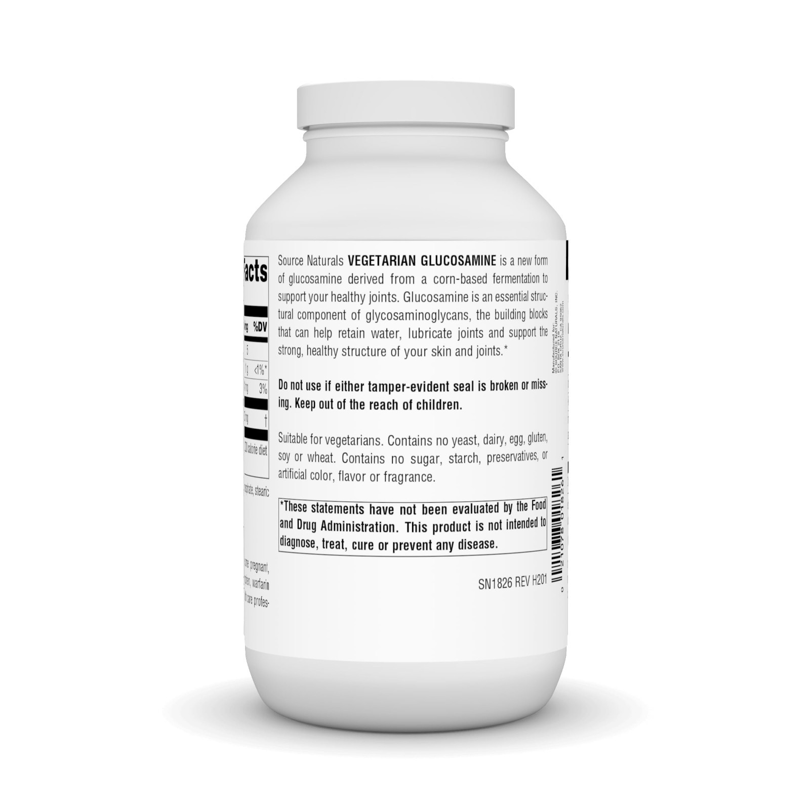 Vegetarian Glucosamine 750mg Tablets – Supports Healthy Joints, 240 Count