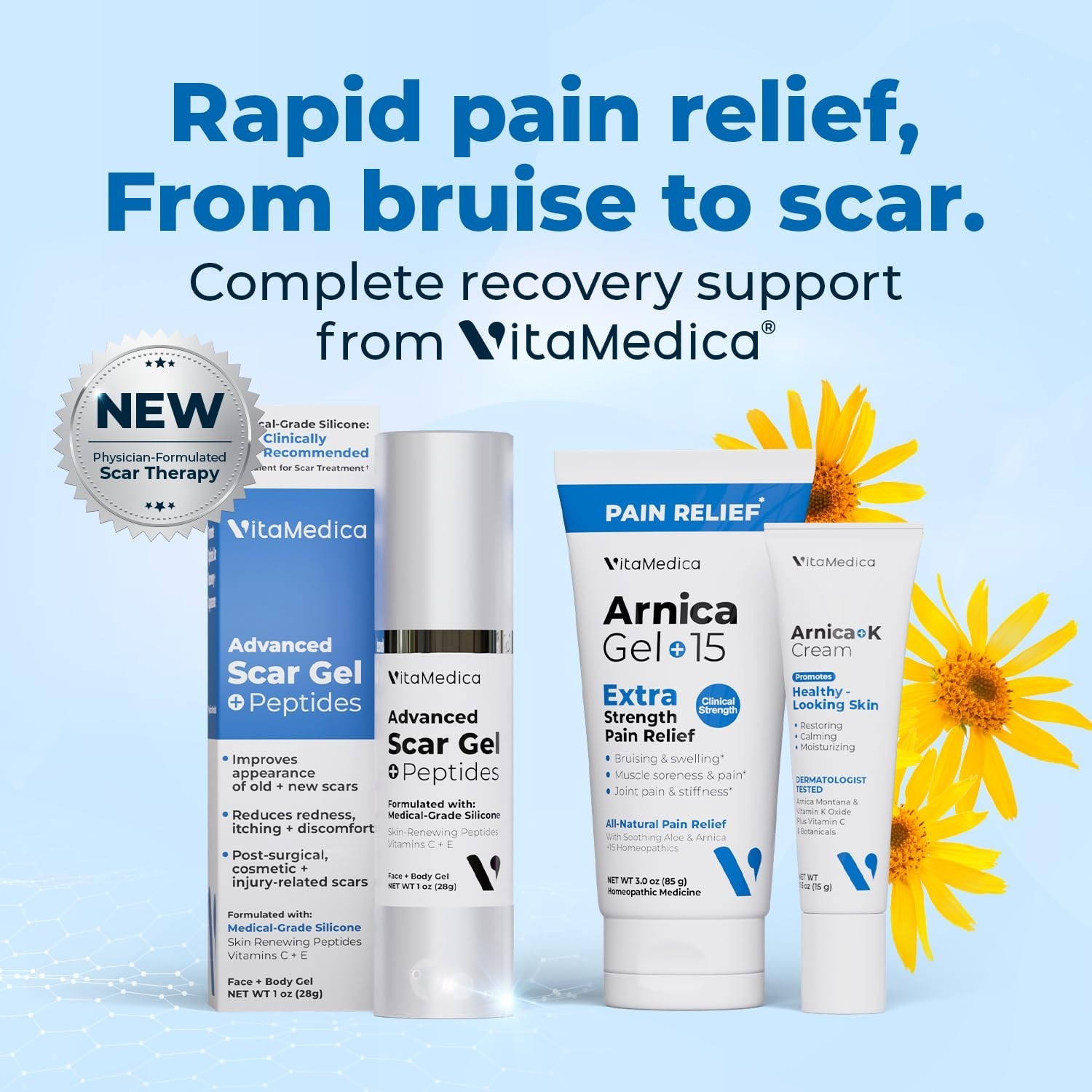 Natural Pain Relief Tablets – Arnica Montana 30X for Bruising & Swelling Support