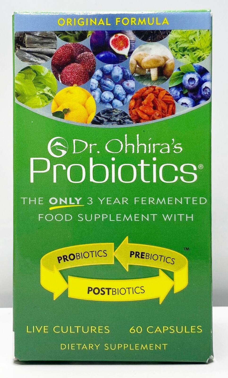 Dr. Ohhira’s Probiotic Formula Prebiotics Postbiotic Live Cultures 60 Caps 10/25