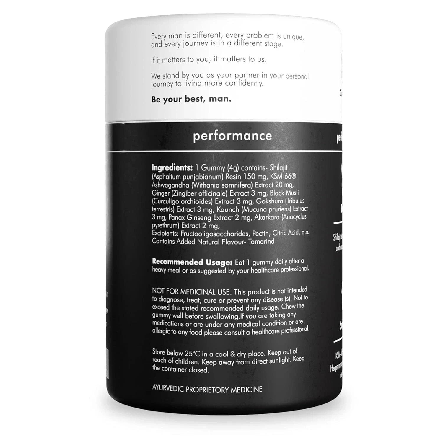 Man Matters Pure Himalayan Shilajeet Gummies For Boosts Stamina 30 Gummys A073