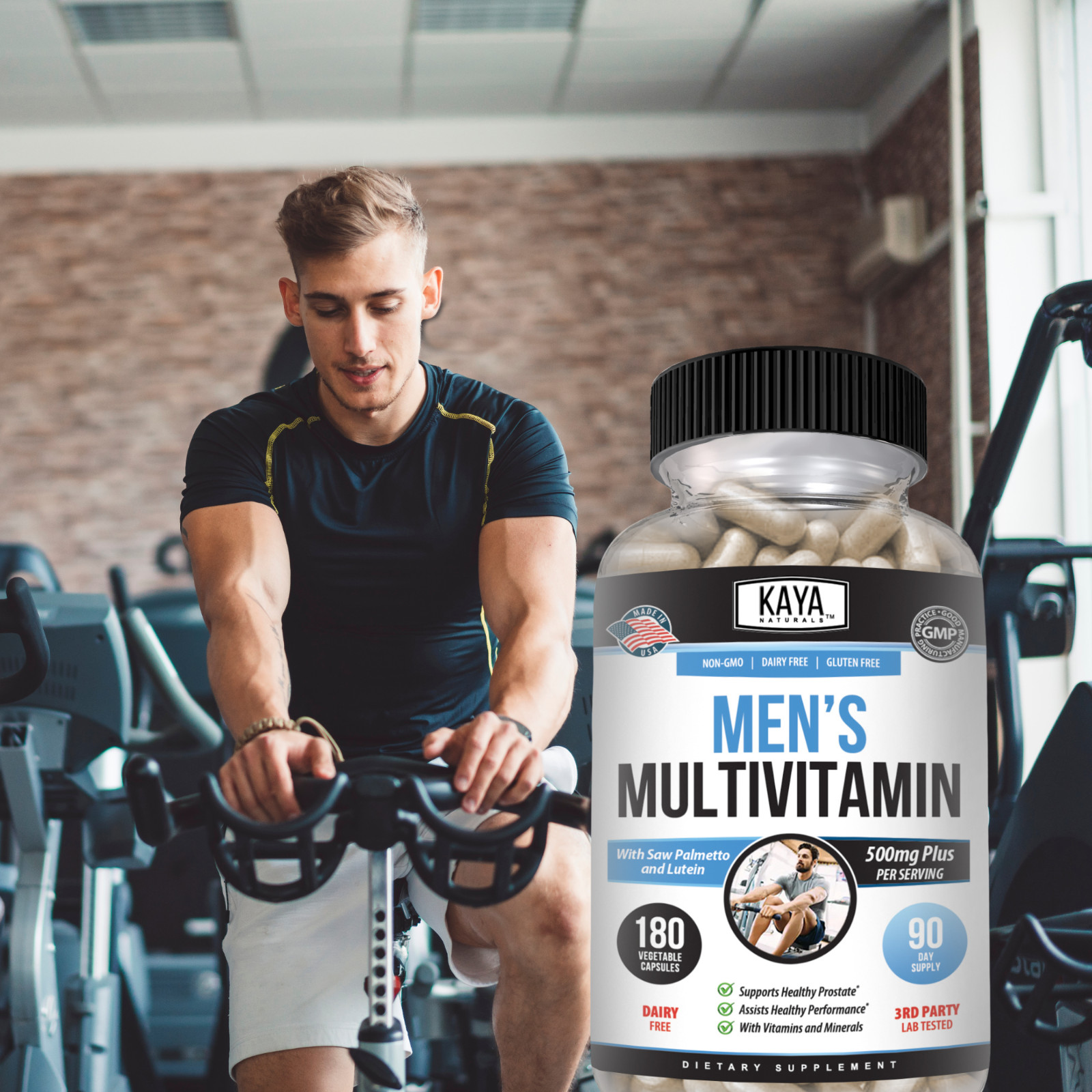 Multi Vitamin for Men 180ct Mens Prostate Multivitamin Multimineral Daily Zinc