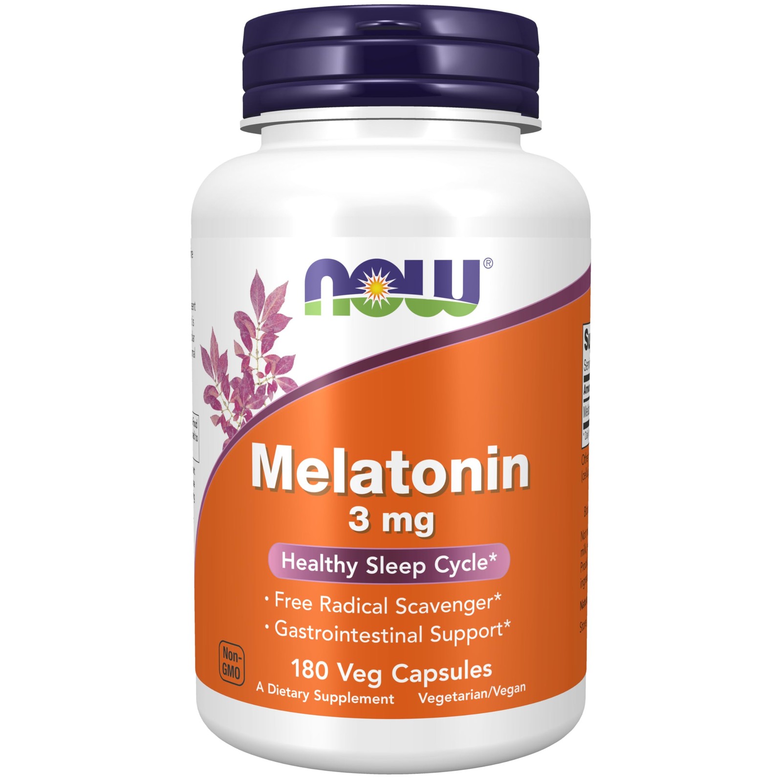(EXP 06/2028) (2 Pack) Now Foods Melatonin 3mg 180 Caps