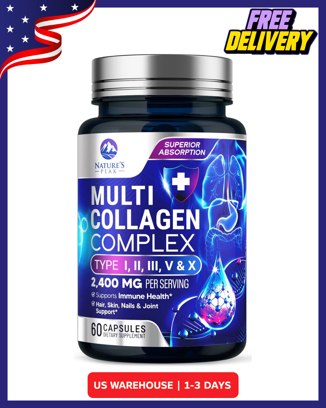 Pastillas De Colageno Hidrolizado Capsulas Mejores Colágeno Con Multi Vitamina C