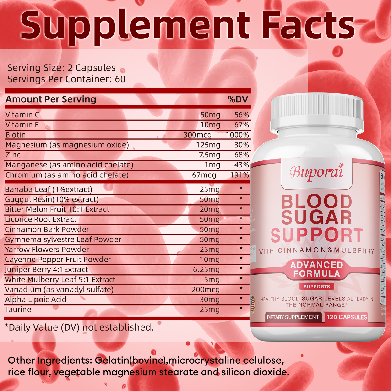 Blood Sugar Support – Cardiovascular Health, Glucose Control & Blood Regulator