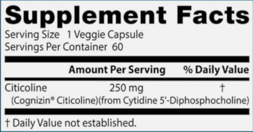Doctor’s Best Citicoline Cdp-Choline 60 Caps Nootropic Memory Focus EXP 05/2026