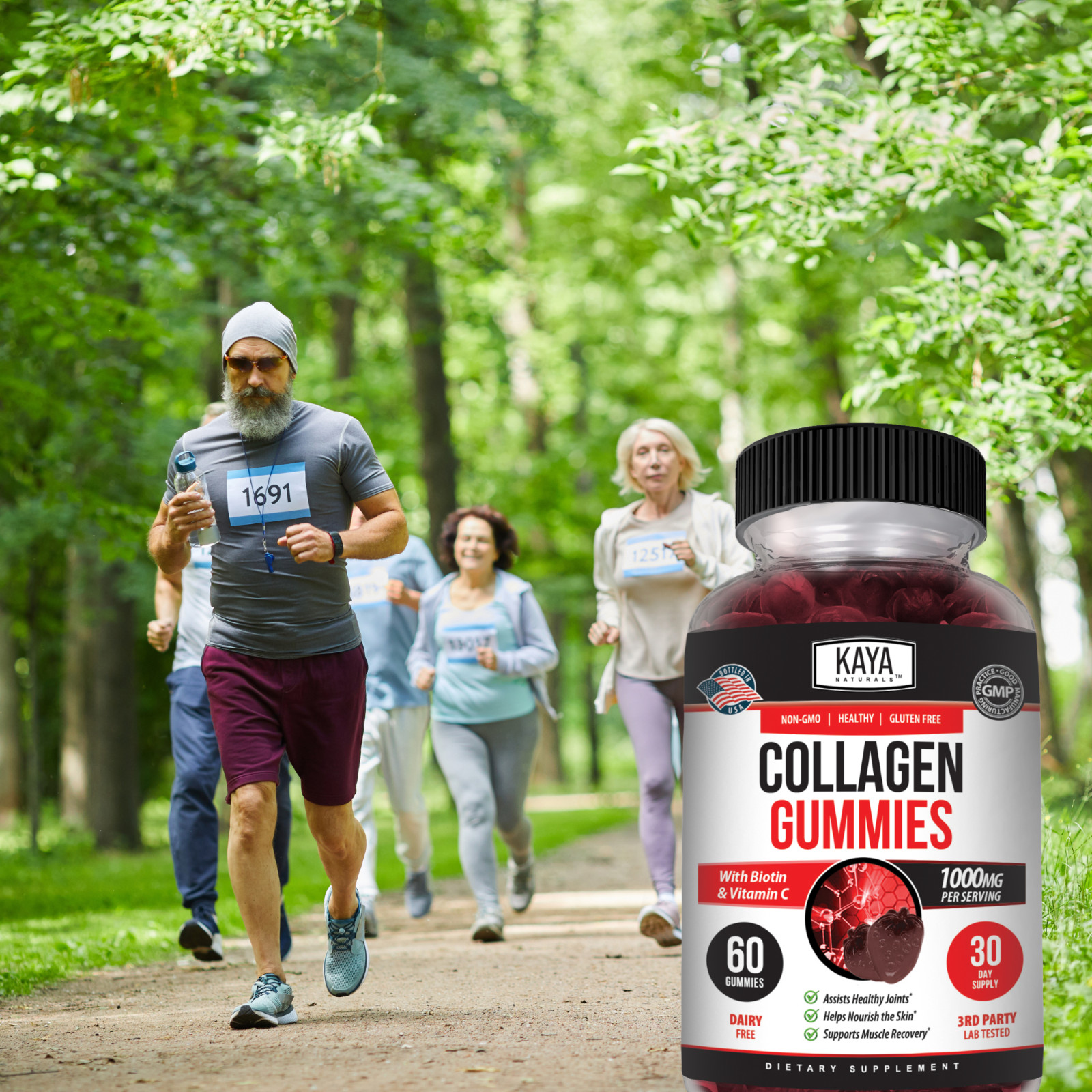 Collagen Vitamin Gummies for Hair Skin & Nails, #1 Premium Collagen Supplement