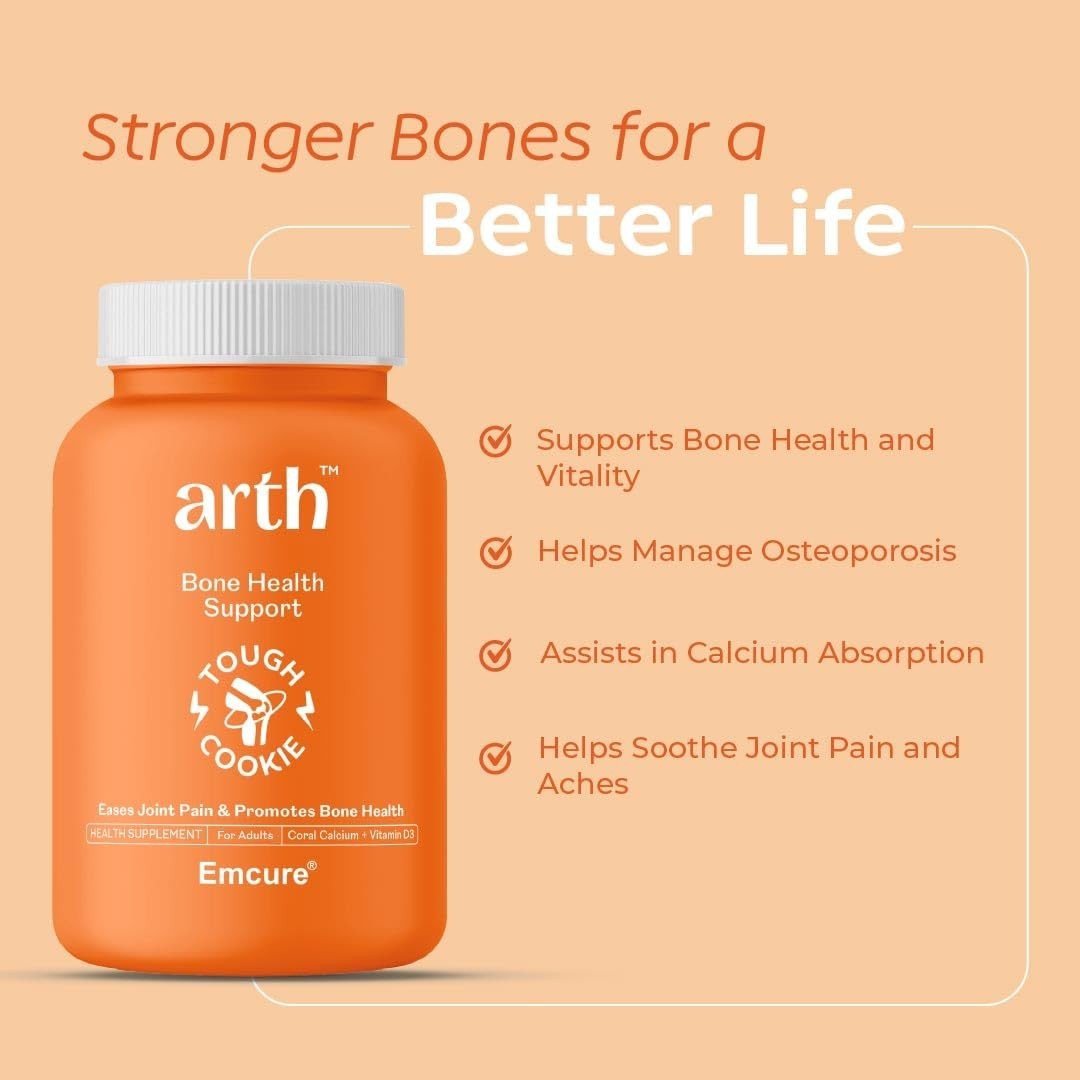 ARTH Coral Calcium D3 60 Tabs Pack of 3 Bone Support