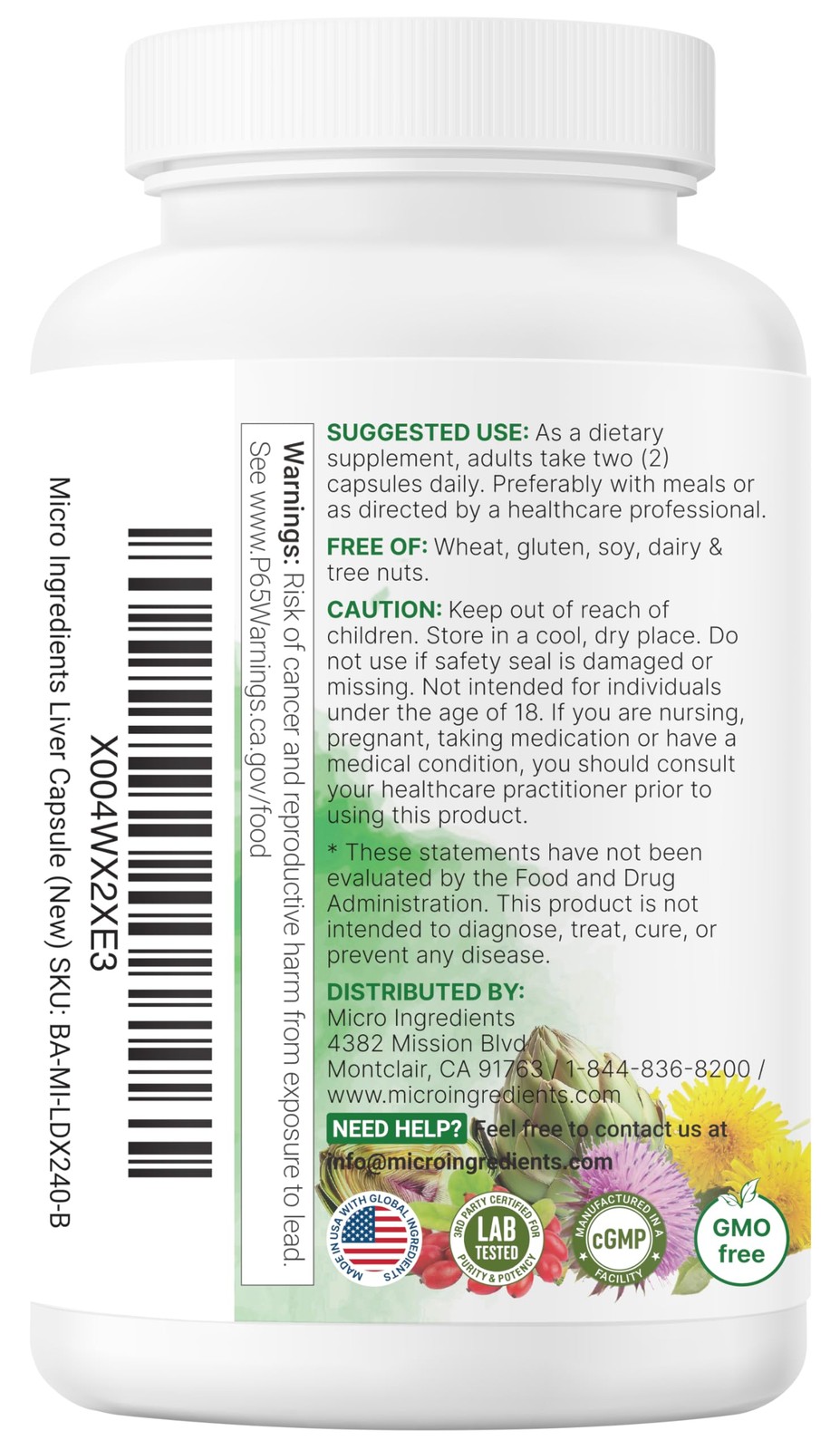 Advanced Liver Support 240 Caps 20-in-1 Complex w/ Milk Thistle & Dandelion Root