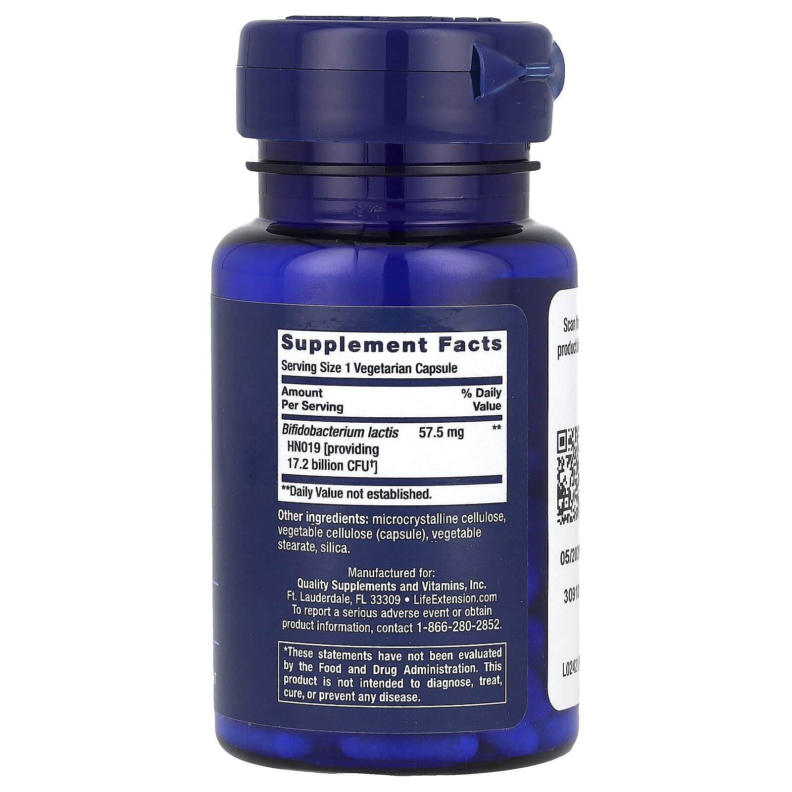 Life Extension Florassist® Probiotic, Daily Bowel Regularity 30 Veggie Caps