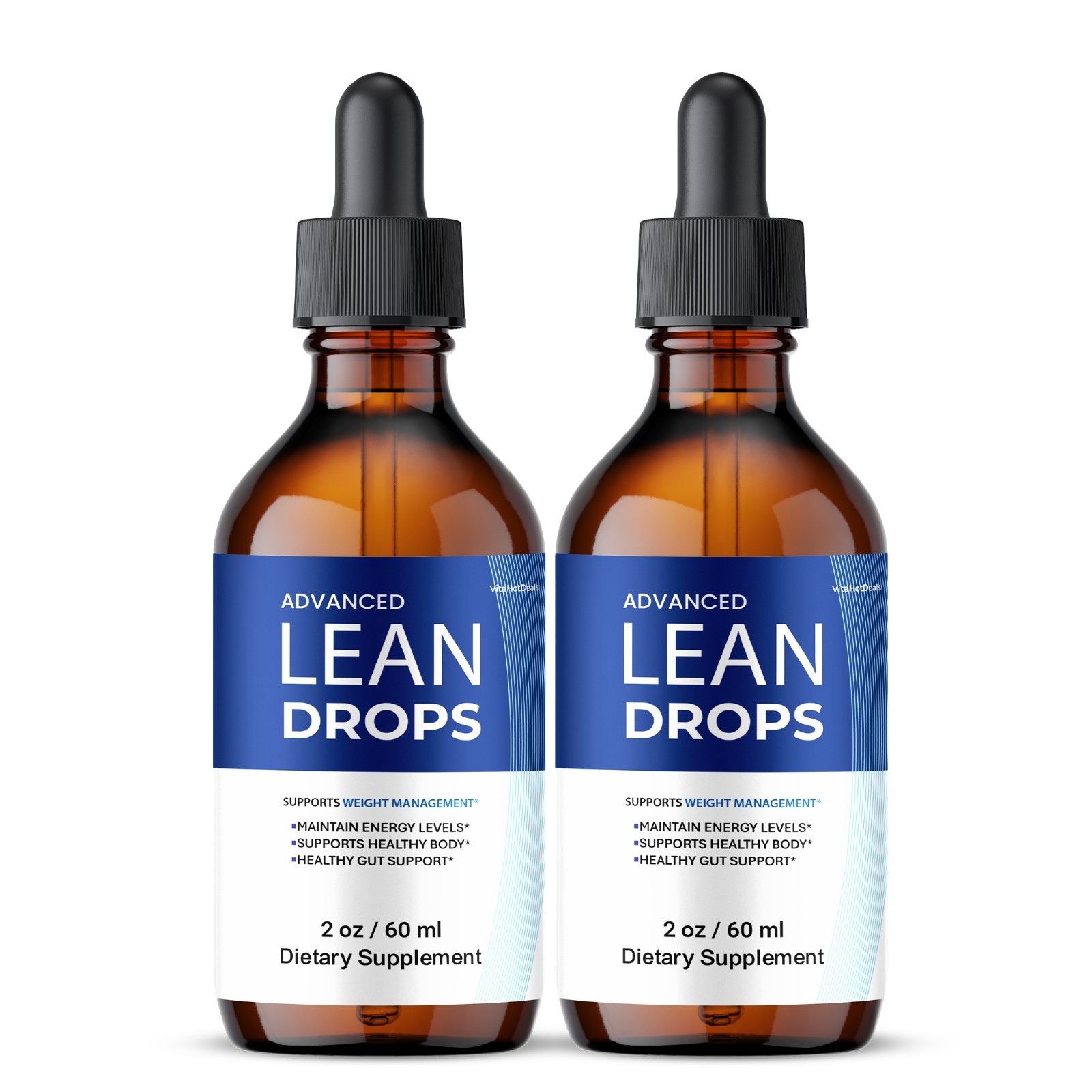 Lean Drops Liquid Supplement, All Natural Max Strength, LeanDrops (2 Pack)