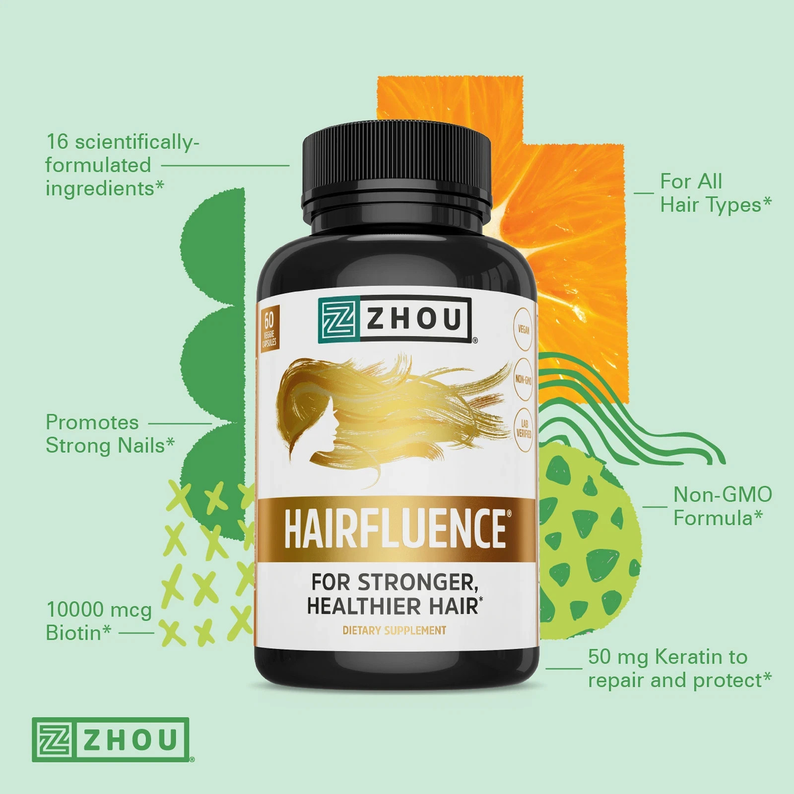 Hairfluence | 30 Serv, 60 VegCaps