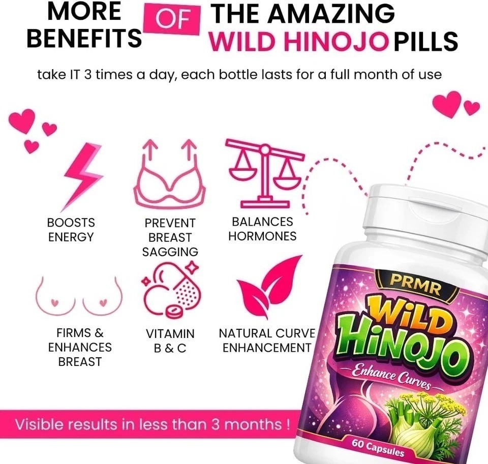 Bigger Booty, Bust & HIPS – Aguaje + Maca + Wild Hinojo Pills – 1 Month Supply